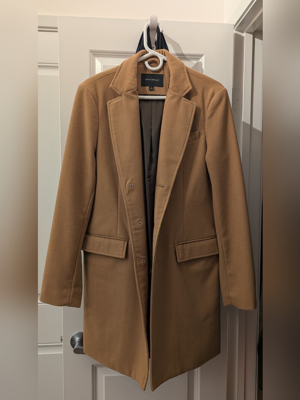 Banana Republic Camel Brown Wool Blend Topcoat